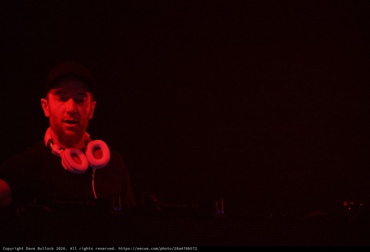 DJ Bathed in Red Light at Wobbleland 2026