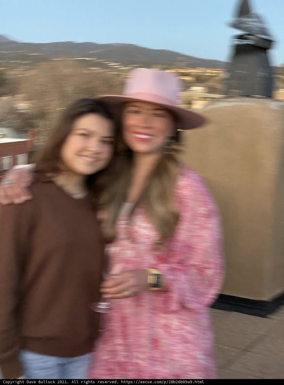 Pink Hat Posers in Santa Fe