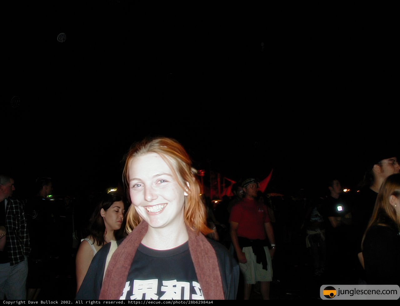 Red-Haired Beauty in the Night Sky