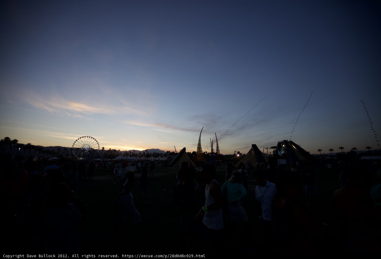 Field of Silhouettes at Sunset