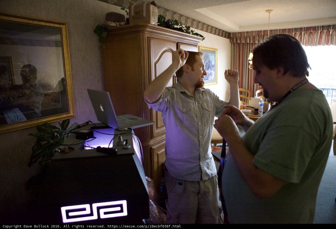 Man working on laptop in modern living room