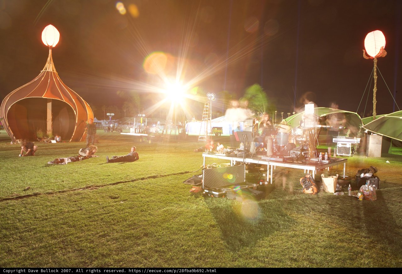 Night-Time Concert Crowd on the Grass