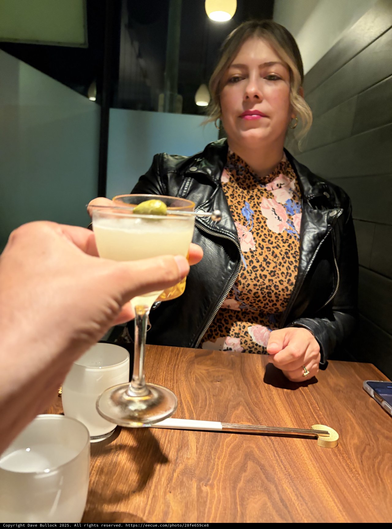 Toast with Cocktails at Modern Restaurant