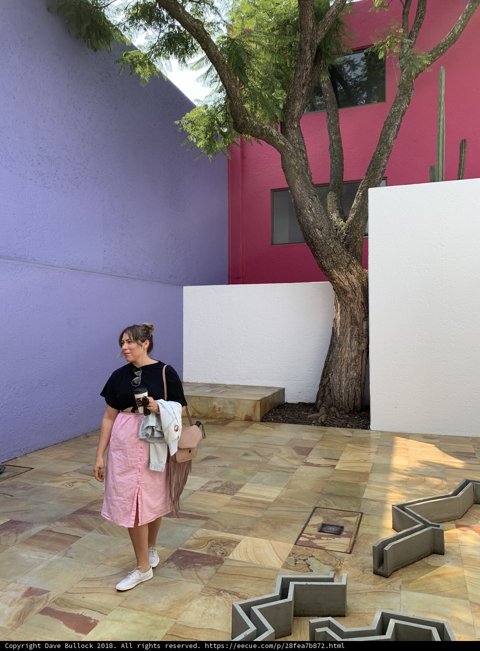 Colorful Walkway in a Courtyard