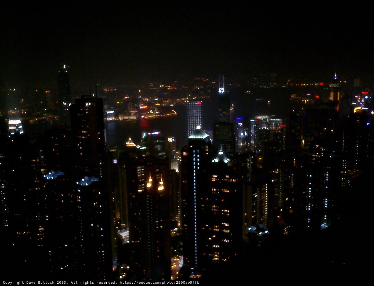 A Nighttime View of Hong Kong's Urban Landscape