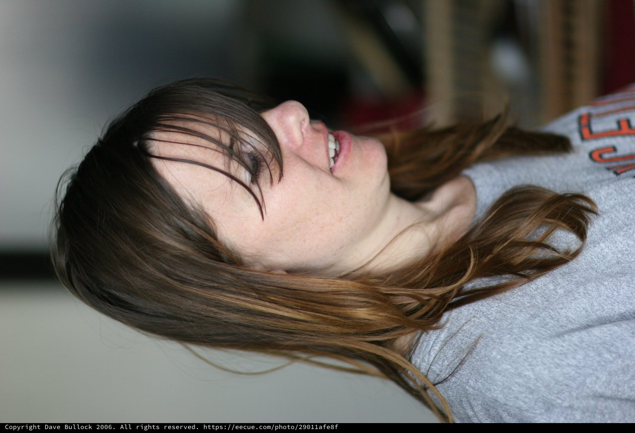 Candid Portrait of a Young Woman in Profile