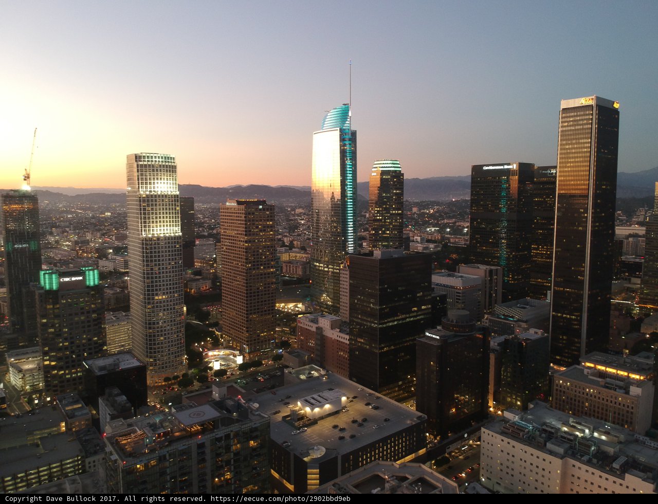 Sunset Over the Vibrant Cityscape of Los Angeles