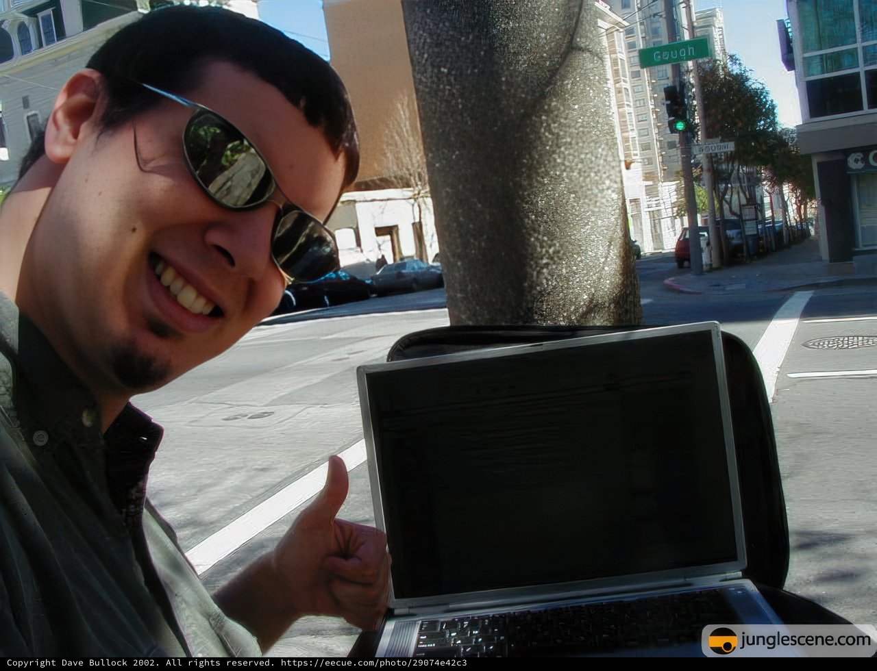 Street Laptop User