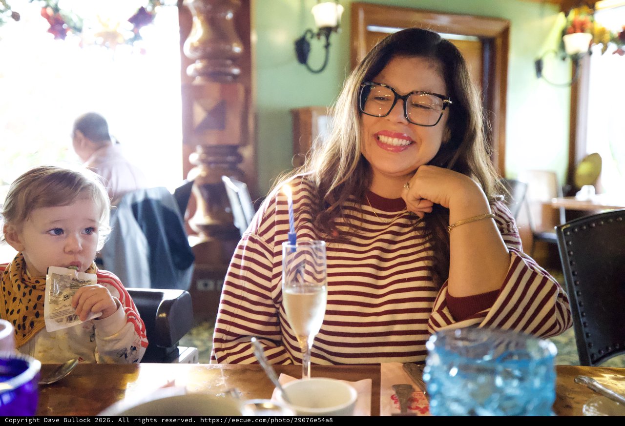 Mother and Daughter at Madonna Inn Restaurant