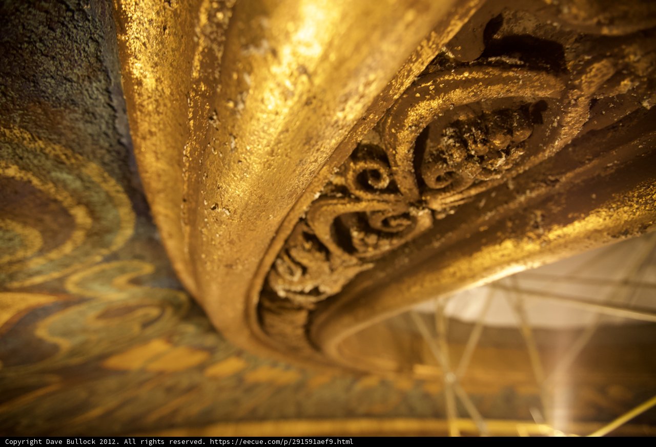The Golden Ceiling of the Grand Opera House in Paris