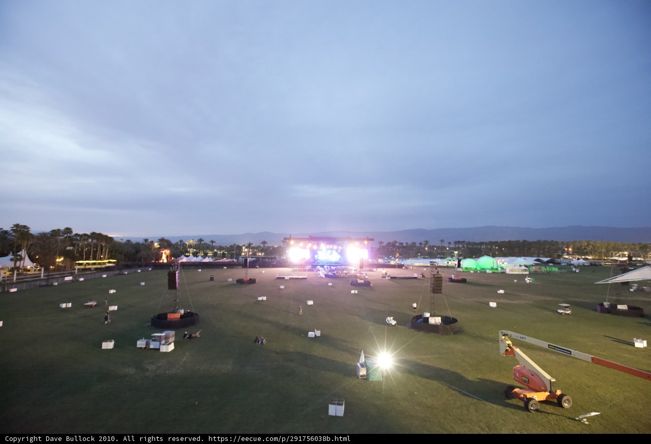 Coachella Stage in the Vast Green Field