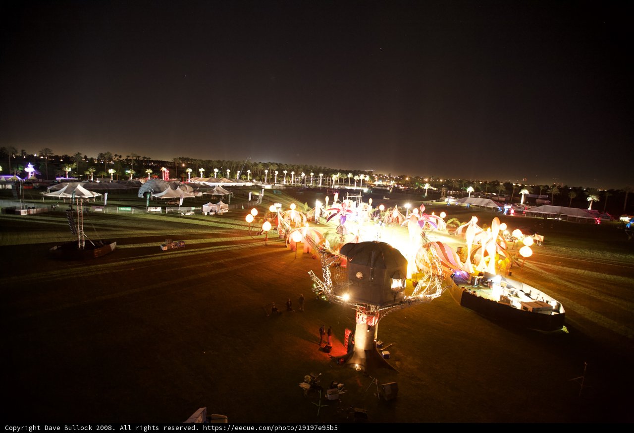 Bonfire at Coachella Festival