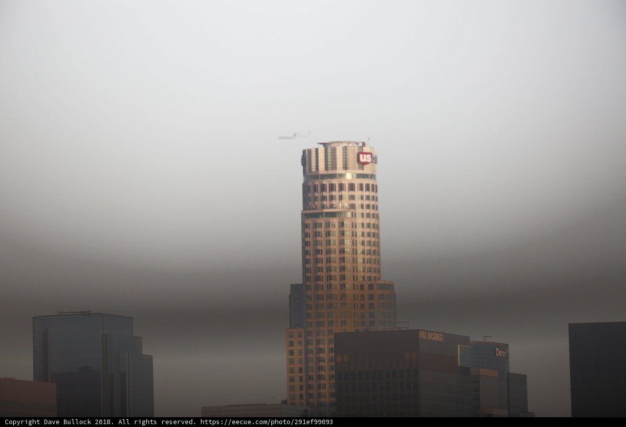 Timeless Skyscraper in Foggy Metropolis