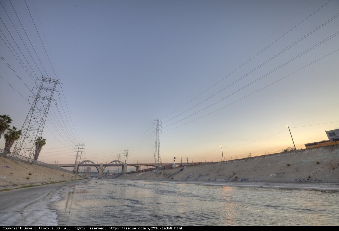 Towering over the LA River