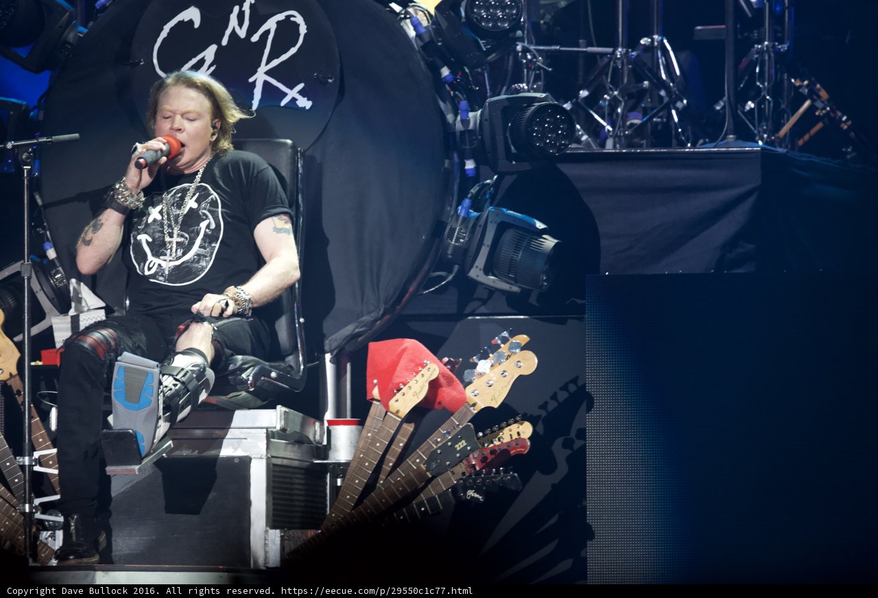 Axl Rose Rocks the Stage with His Guitar