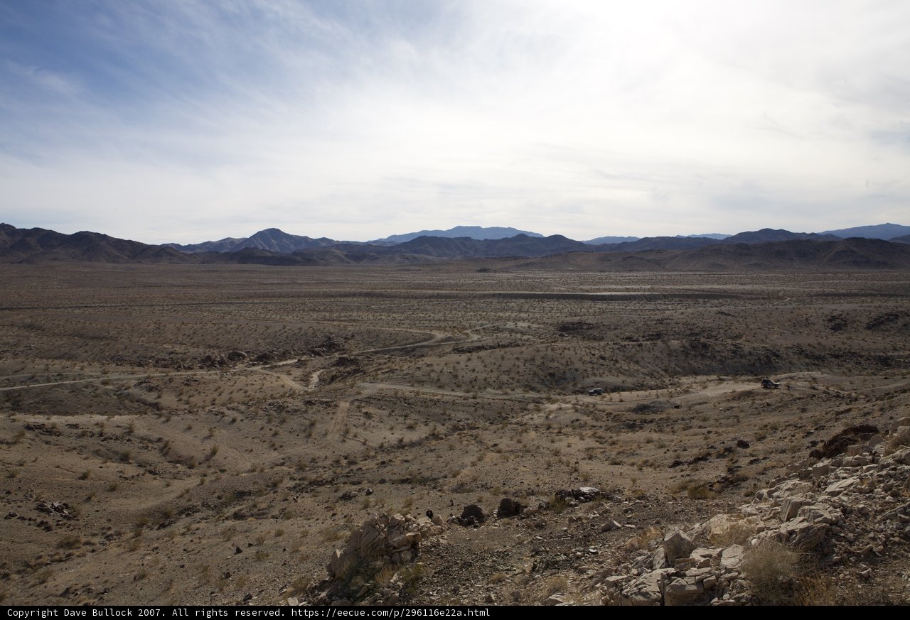 Awe-inspiring view of the vast desert from atop a hill