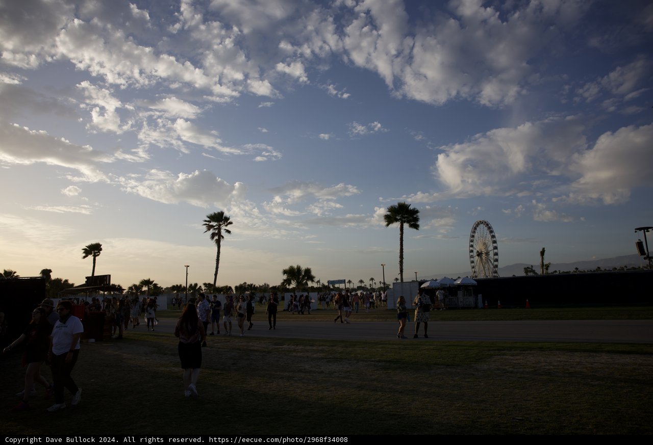 Dusk at Coachella 2024