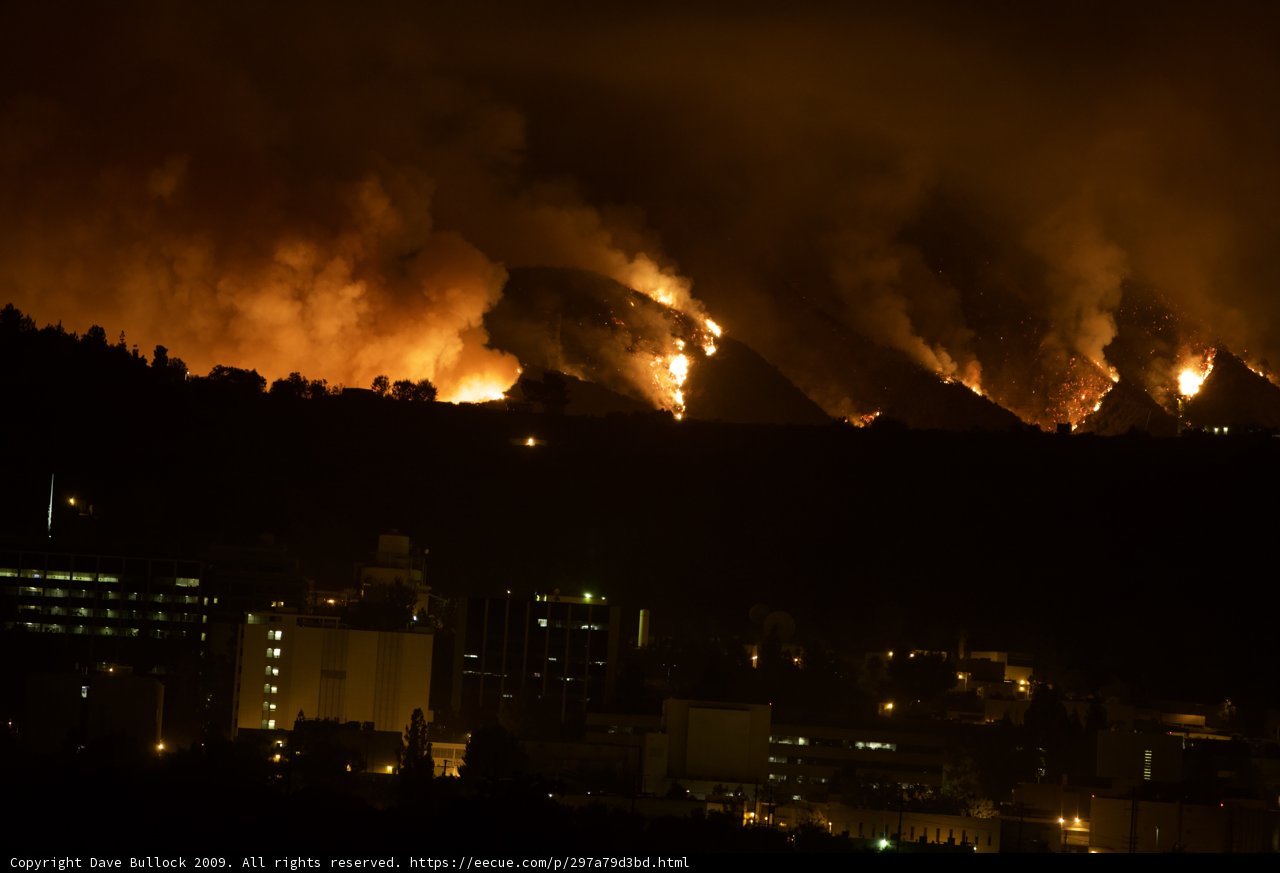 Flames engulf city skyline