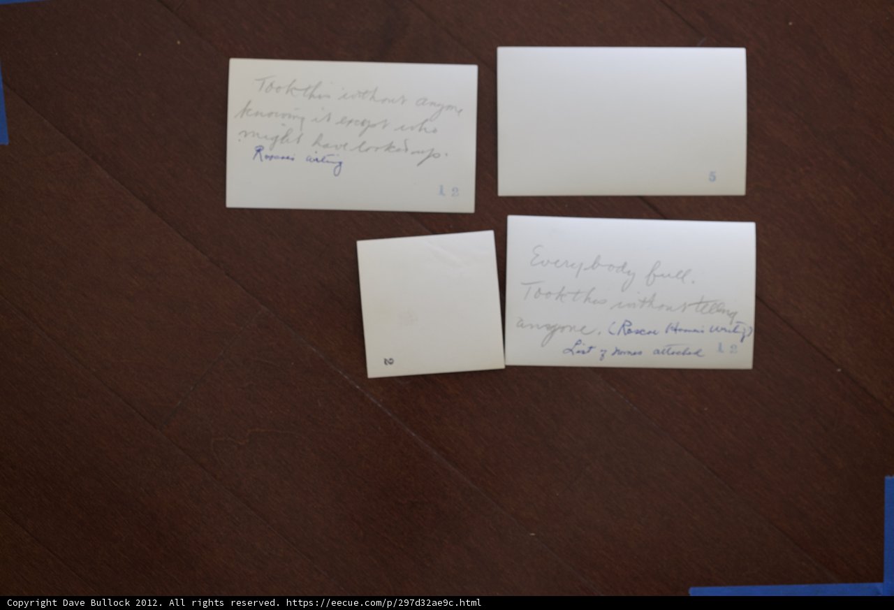 Handwritten Notes on Wooden Table