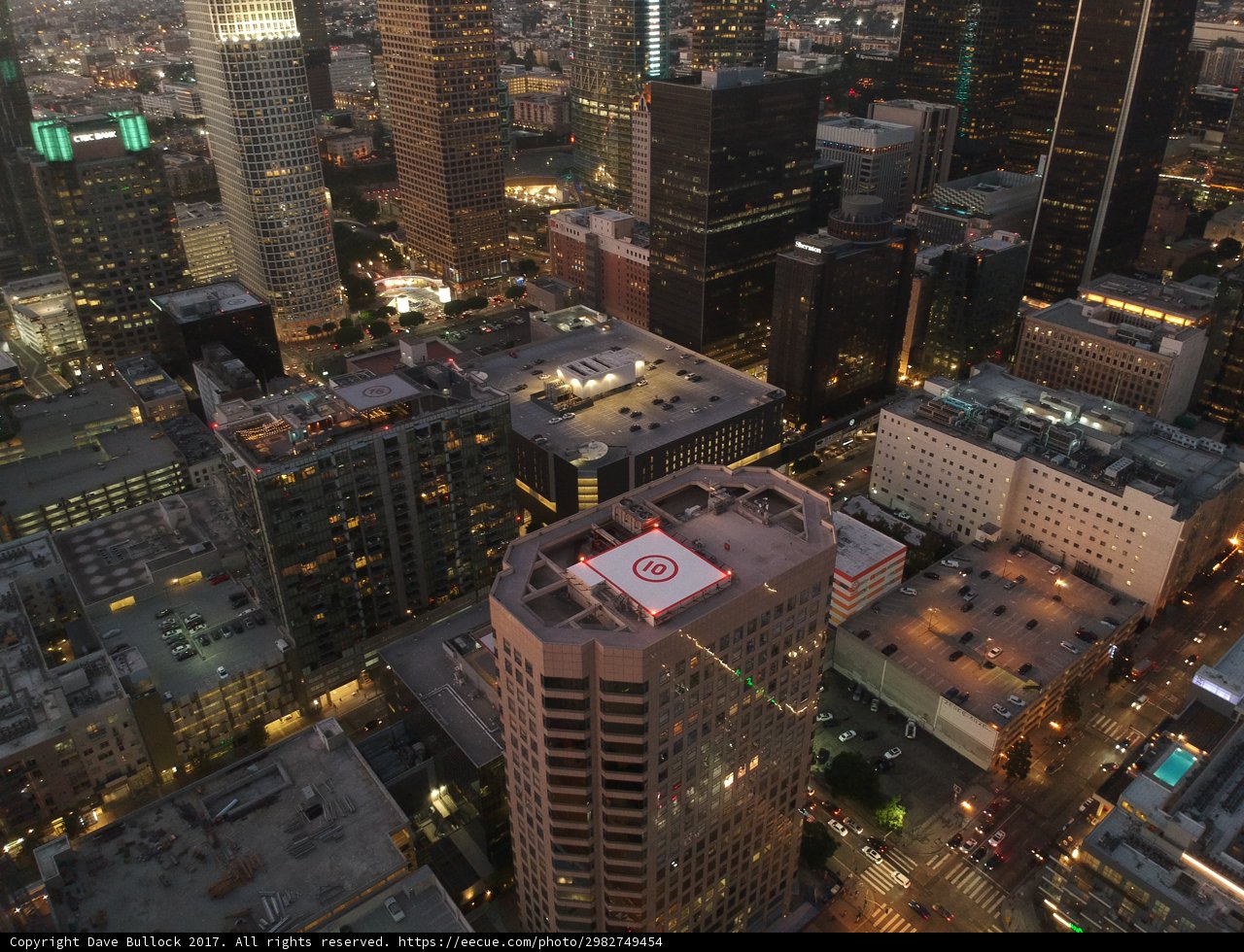 Aerial View of Los Angeles at Dusk