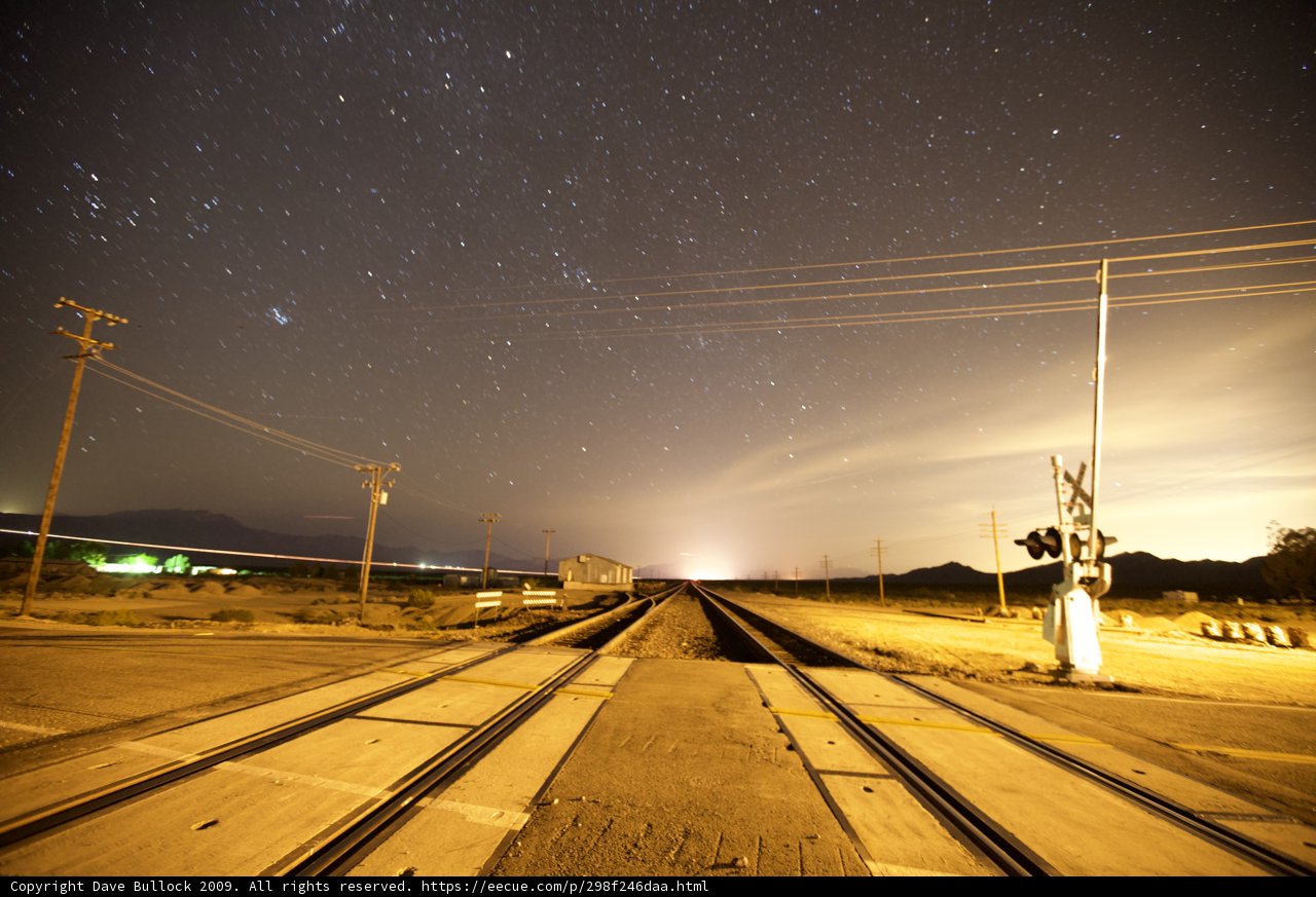 Nighttime Journey on the Railroad