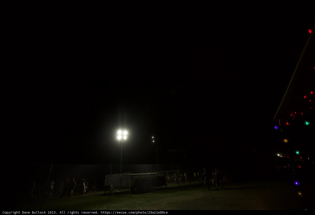 Stadium Lights at Night