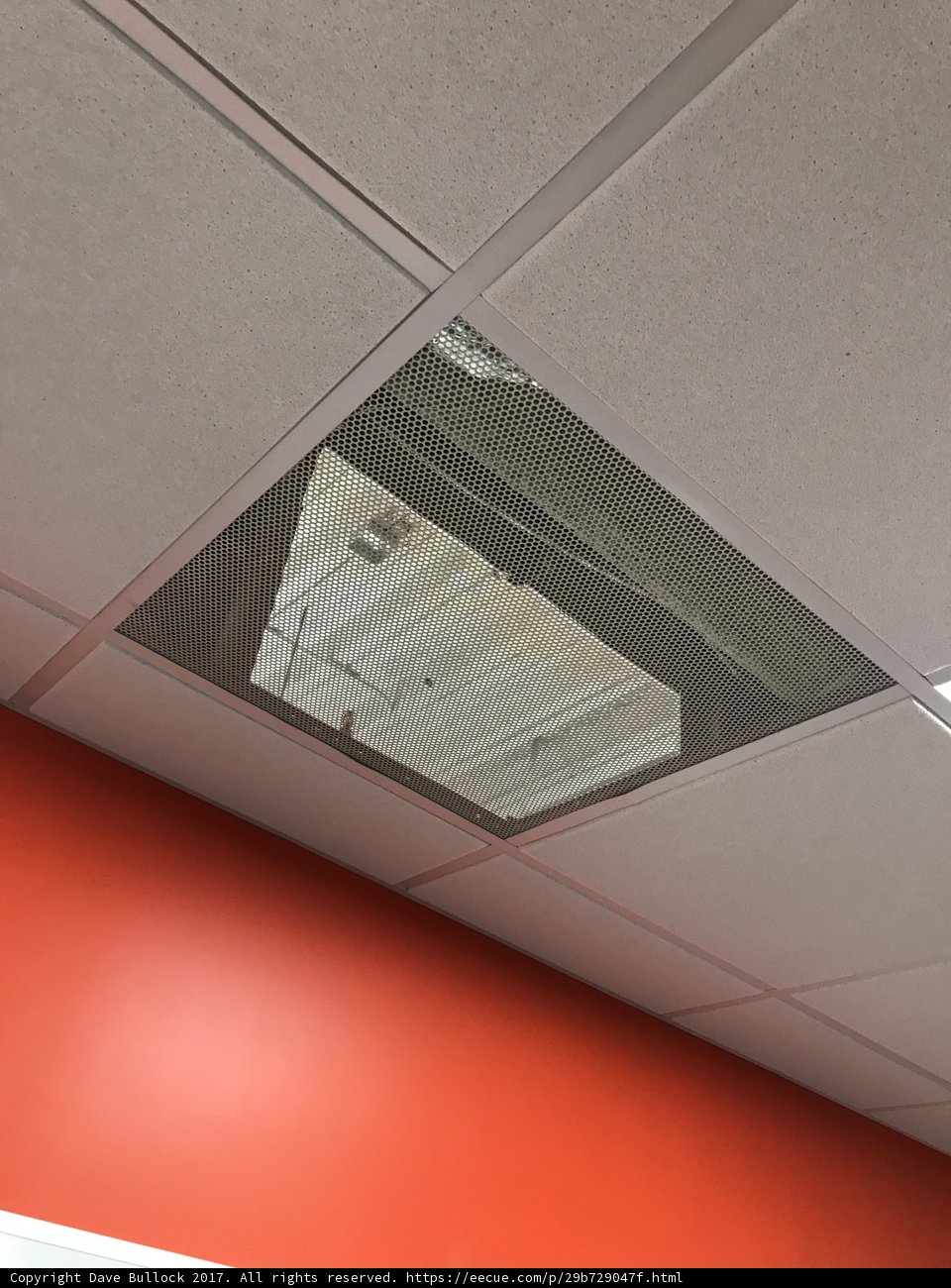 Damaged Ceiling with Light Fixture