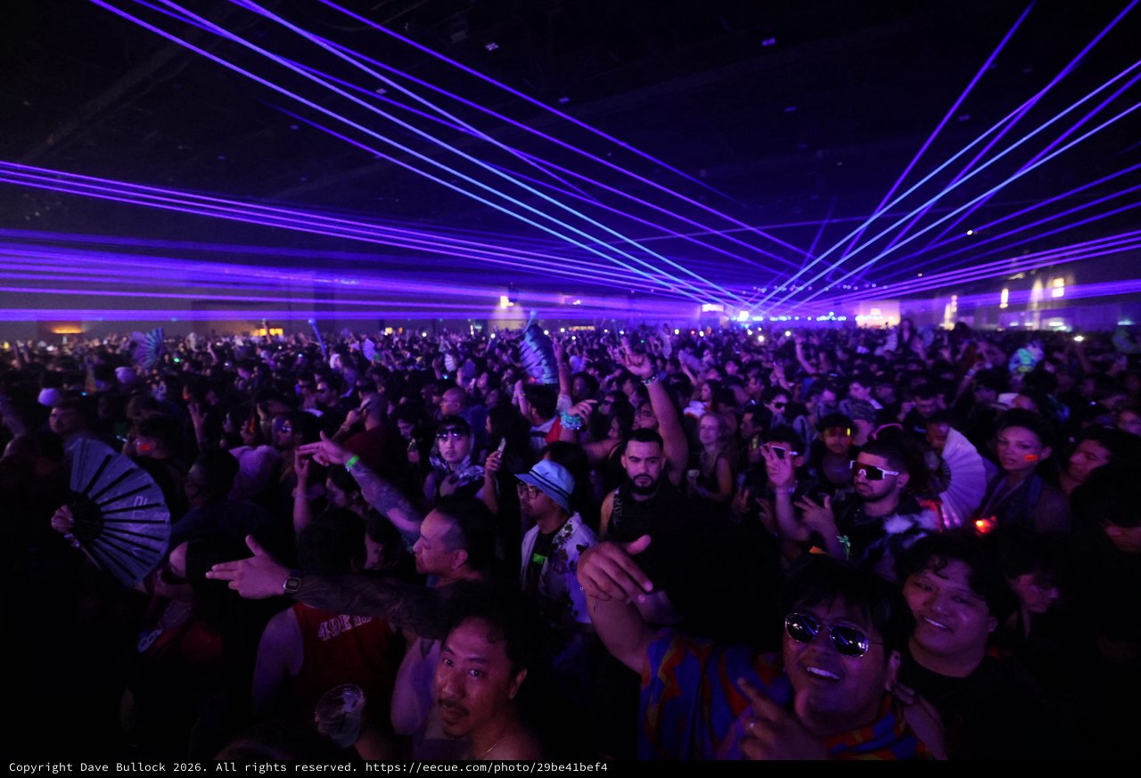 Purple Laser Light Show at Wobbleland 2026 Festival