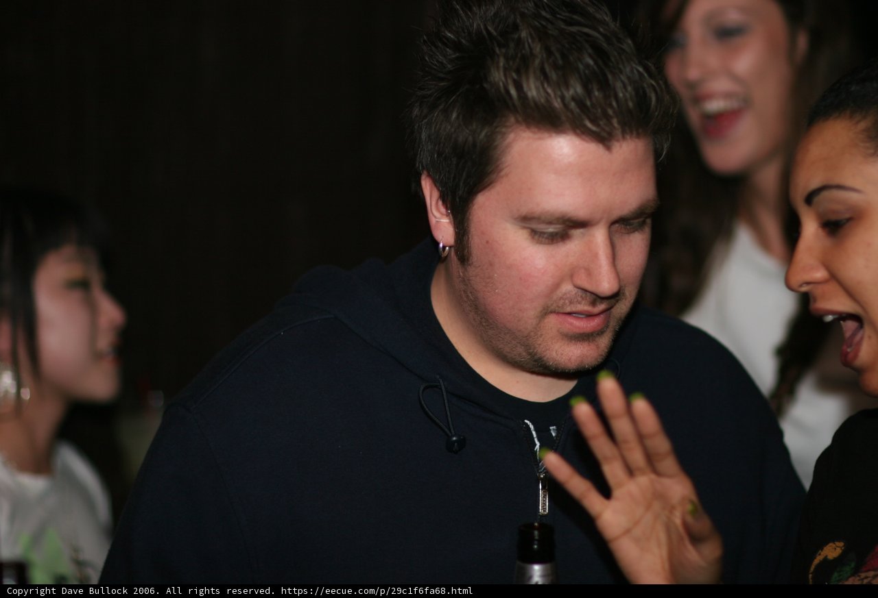 Party-goers enjoying drinks