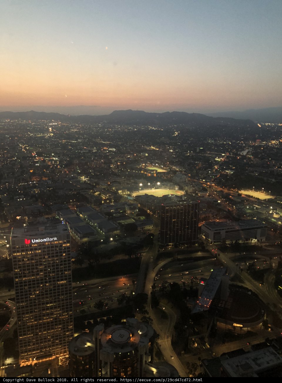 Sunset Cityscape from Above