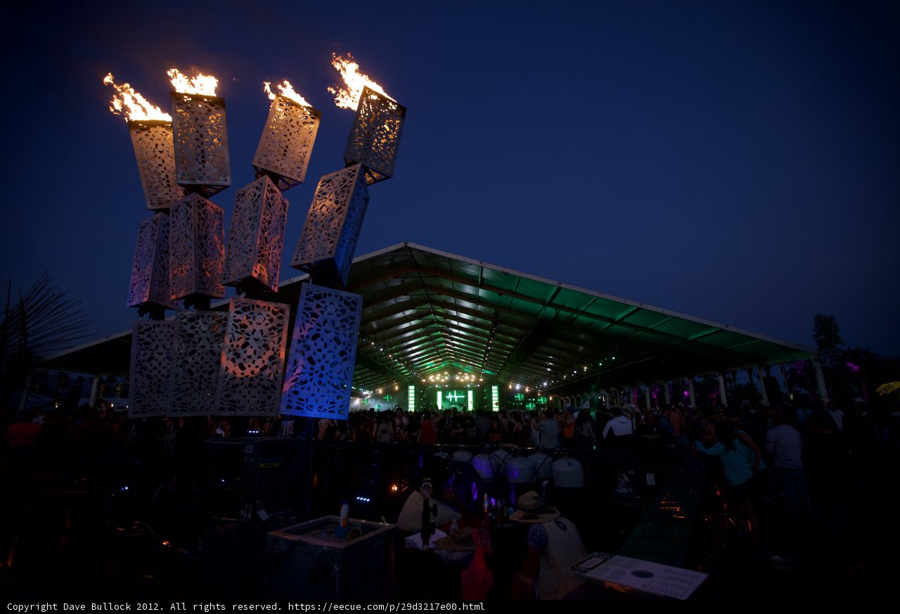 Illuminated Crowd at Coachella Festival