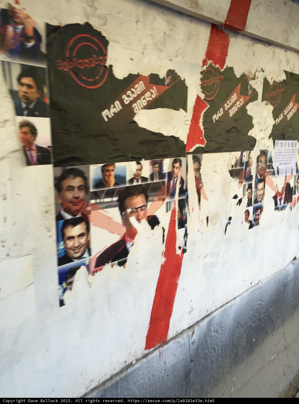 Political Collage on Building Wall