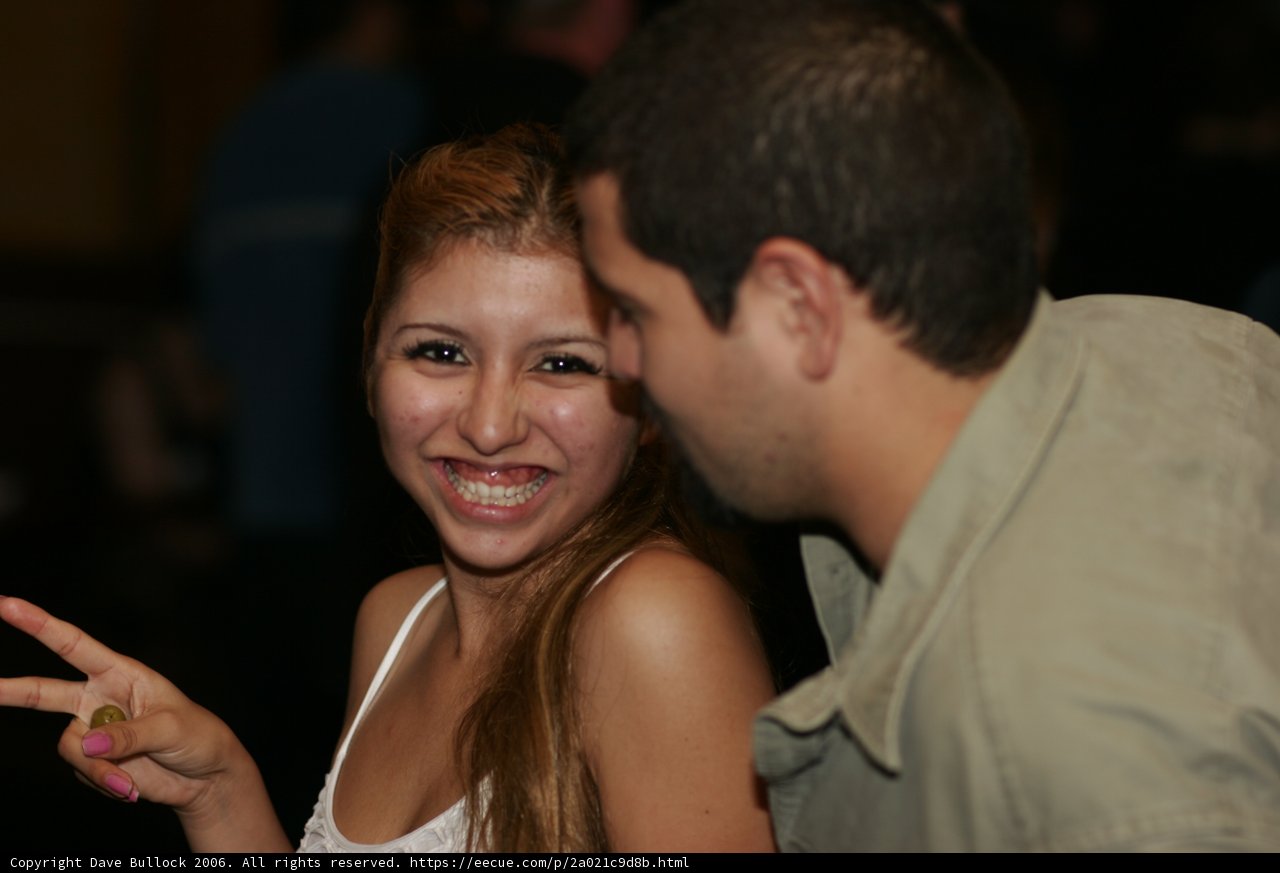 Joyful couple at a wedding party