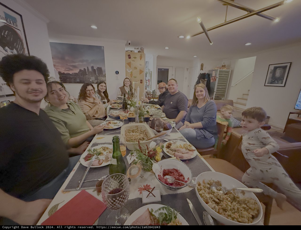 Family Thanksgiving Dinner Gathering at Home