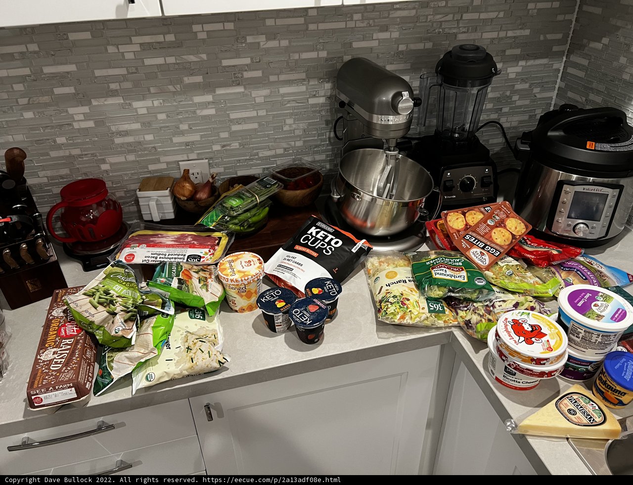 Fully Stocked Kitchen Counter