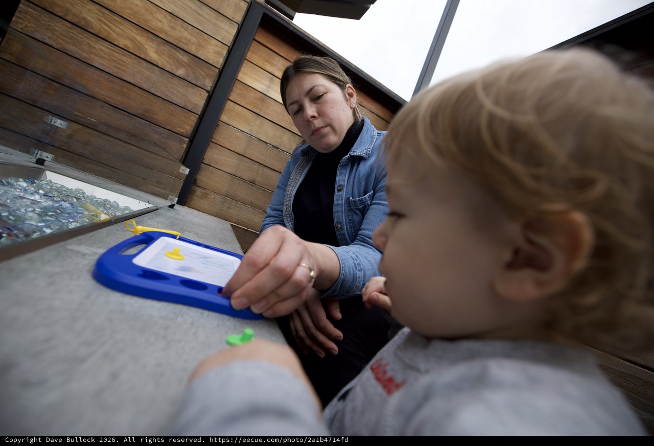 Outdoor Learning Activity with Child and Adult