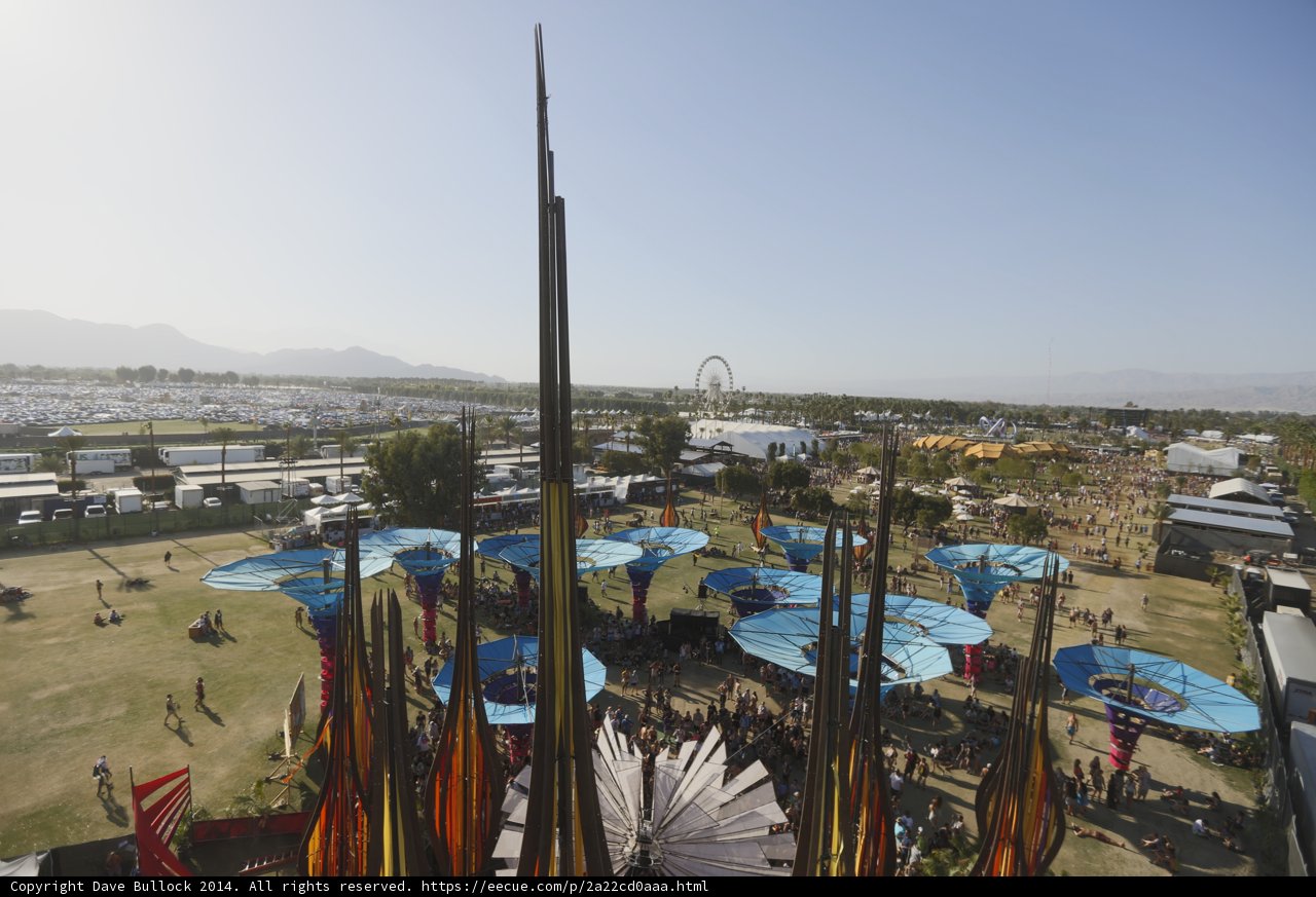 A Bird's Eye View of Coachella Festival Grounds