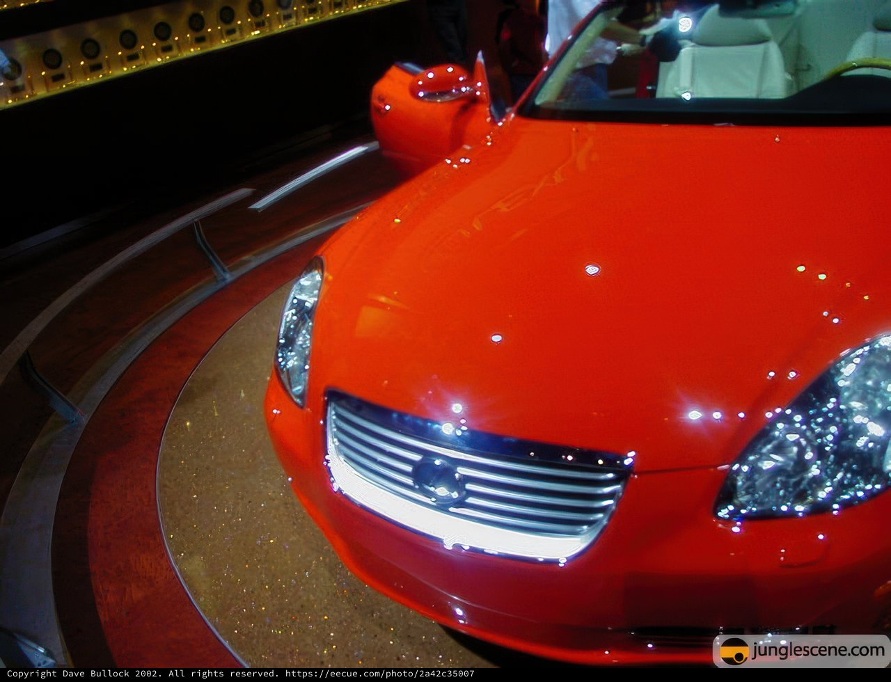 Red Sports Car Steals the Show