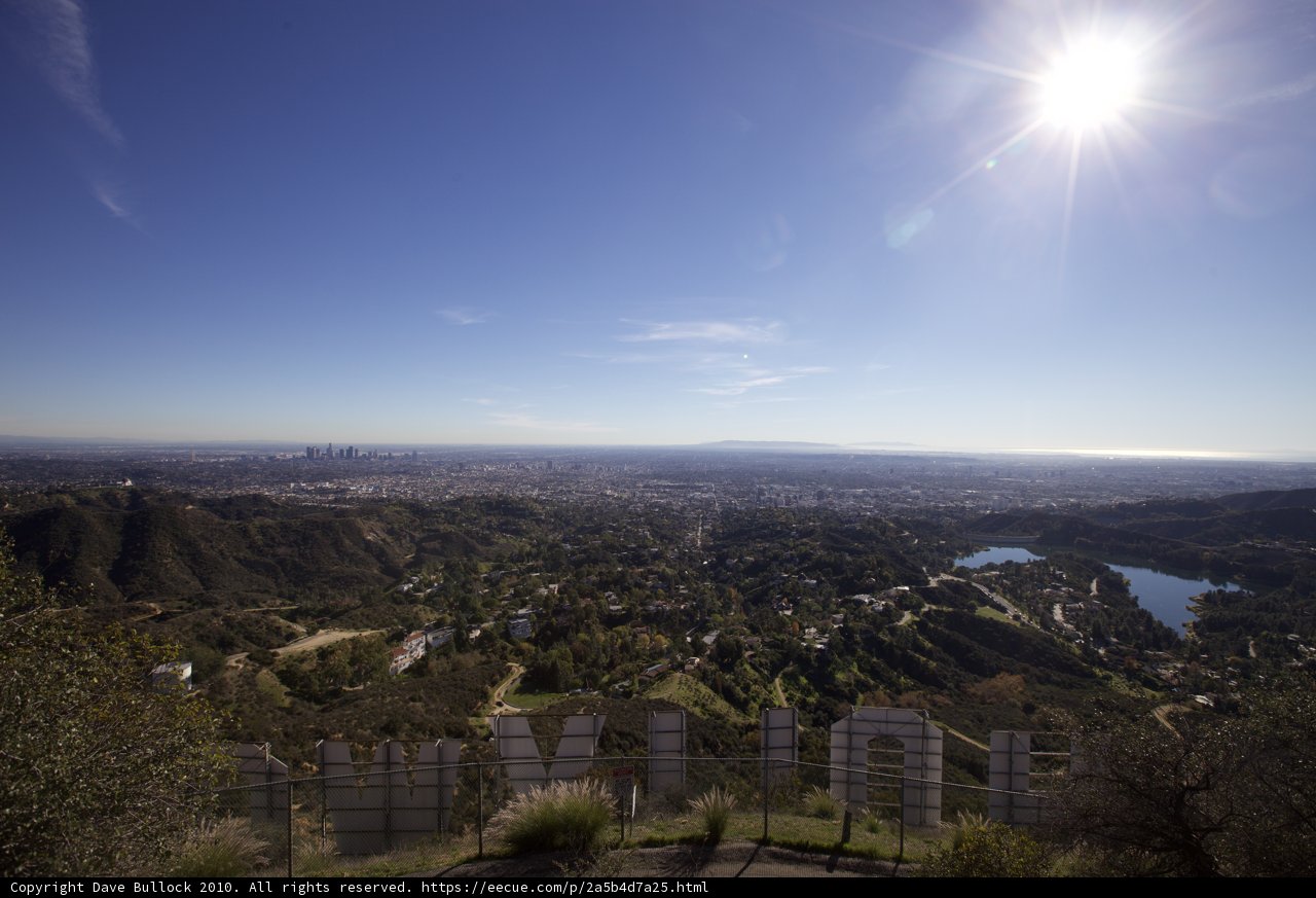 Shimmering Los Angeles Skyline under the Golden Sun