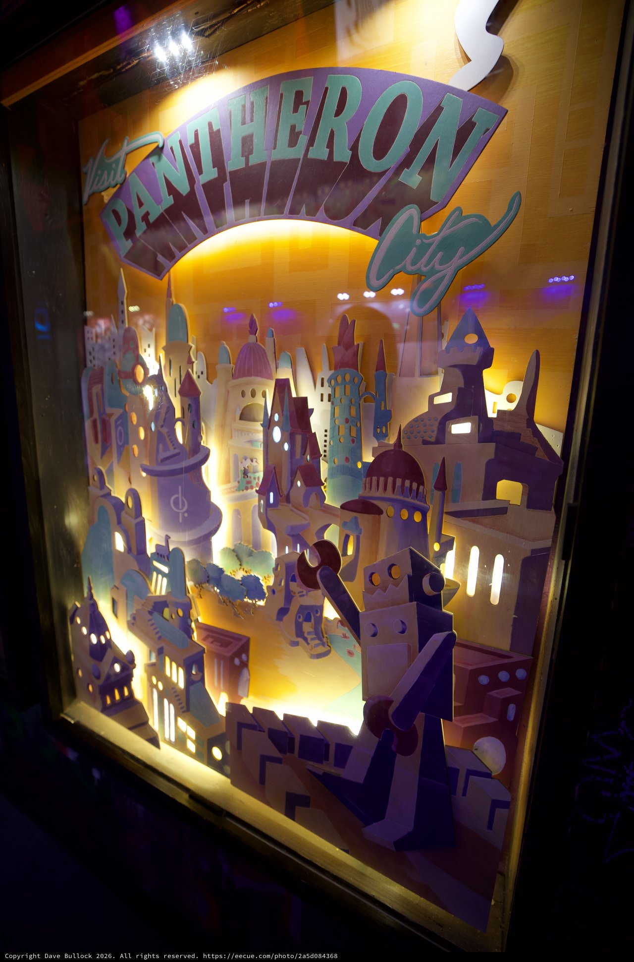 Pantheon City Illuminated Paper Art Display