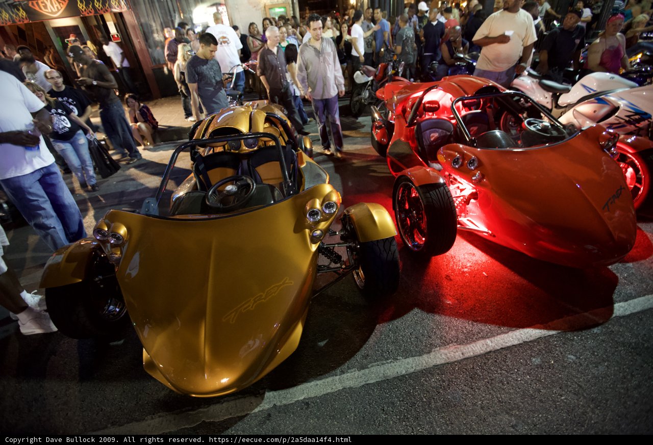 Red and Gold Hot Rod at Car Show