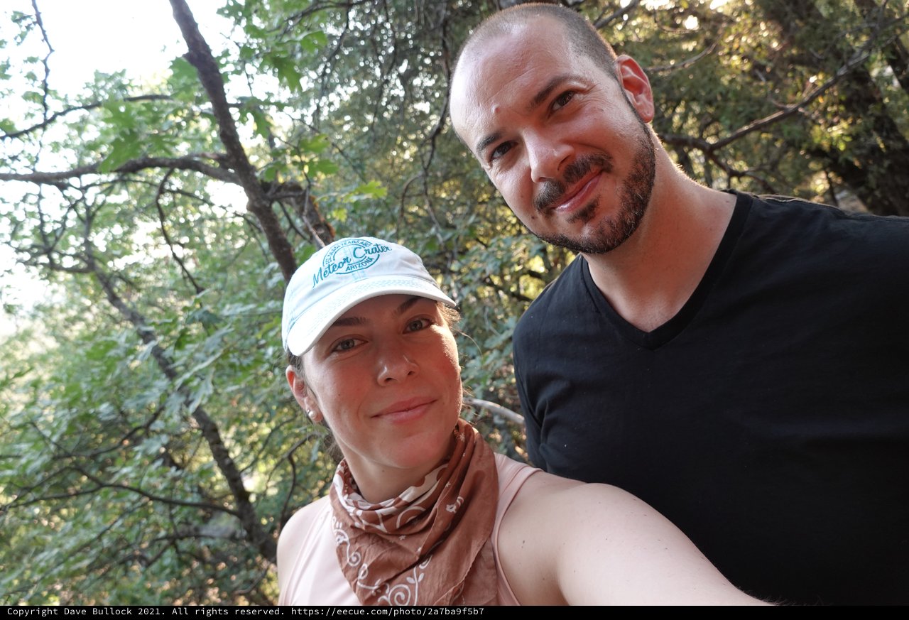 Happy Couple in Forest Setting Selfie