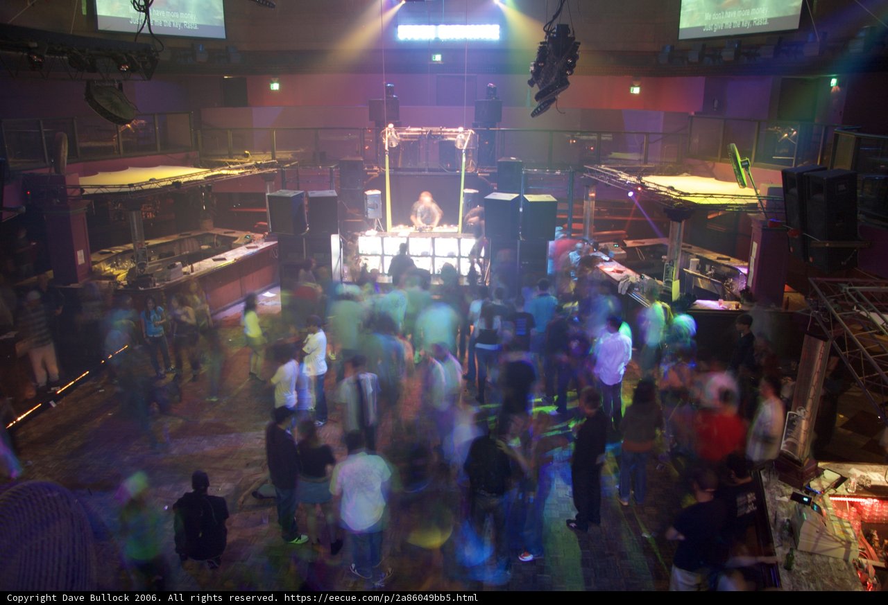 Partygoers Enjoying Nightlife at an Urban Club