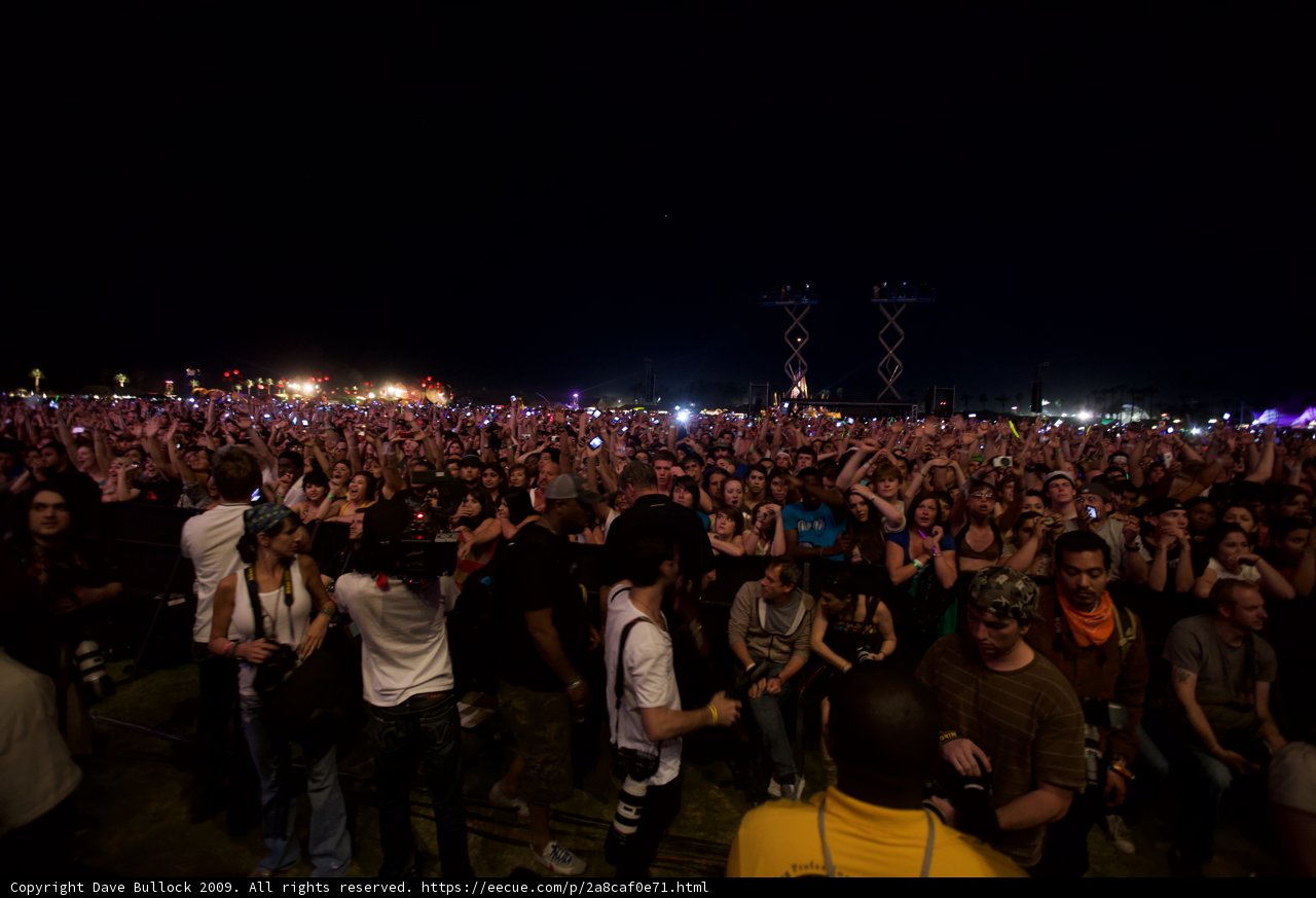 Nighttime Concert Crowd at Coachella