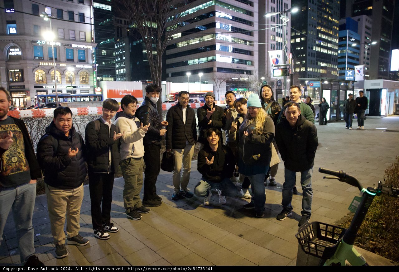 A Vibrant Night in Korea: Starlit Urban Encounter