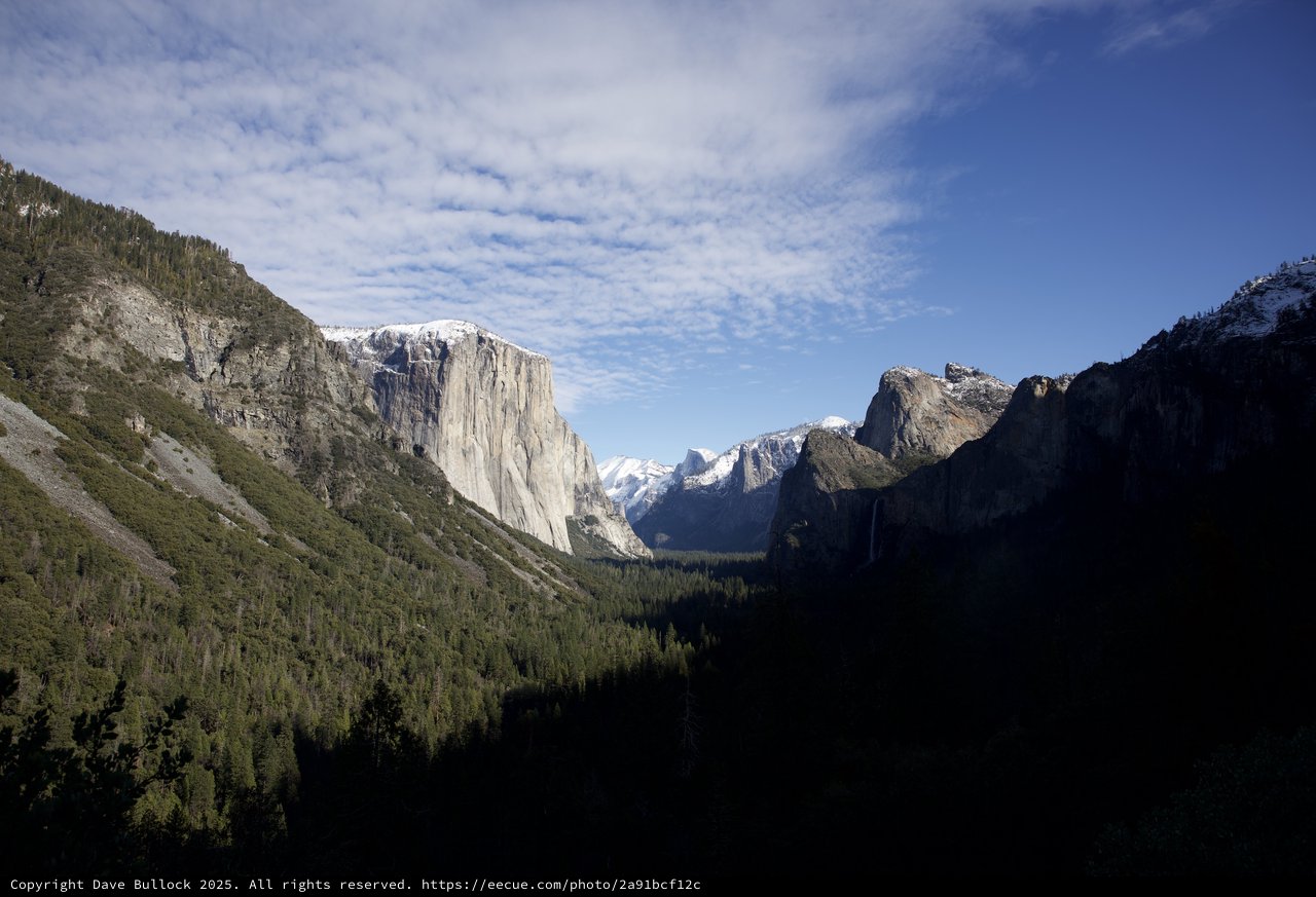 Winter Light on Yosemite Valley's Granite Walls