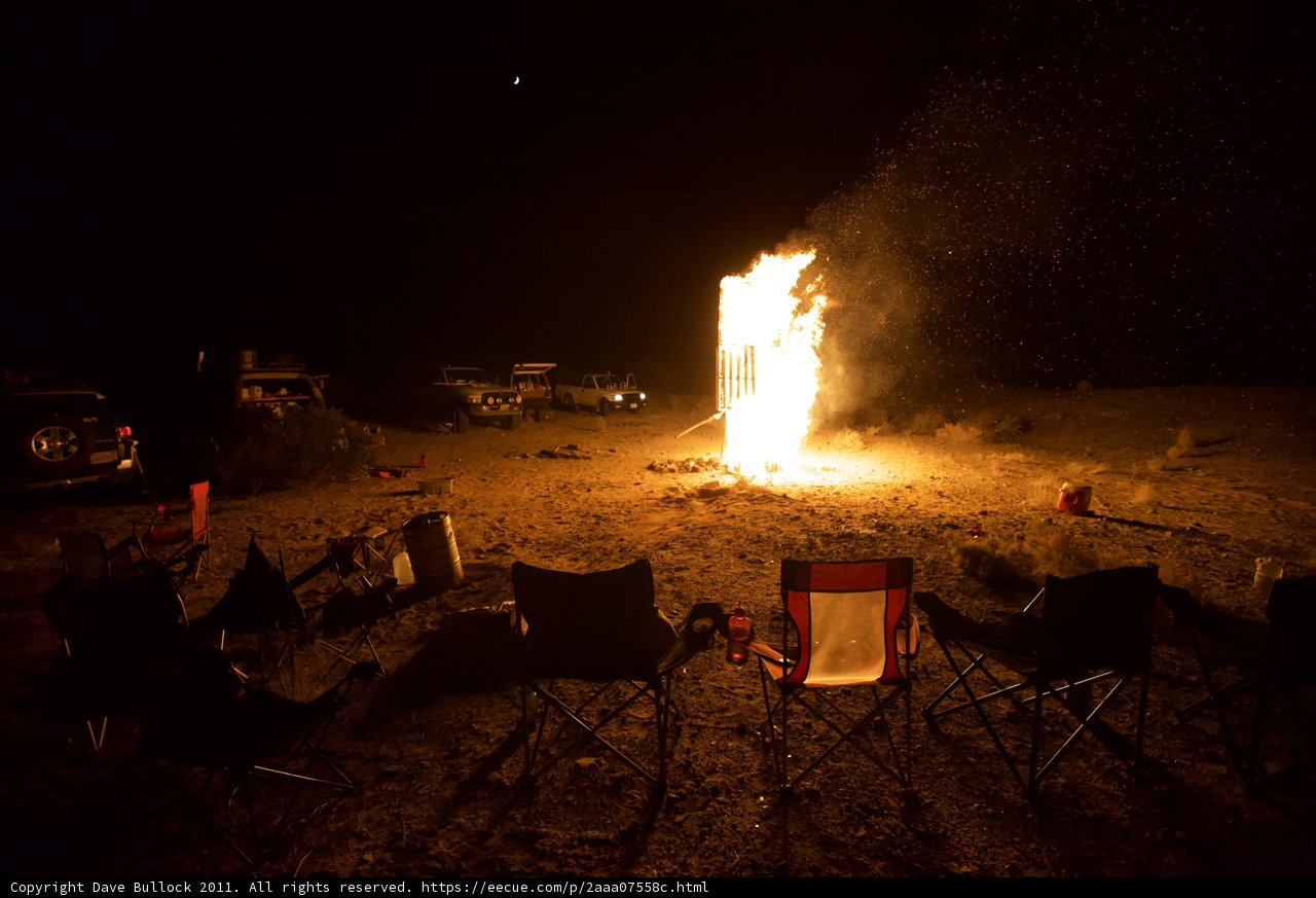 Desert Nightscape Bonfire