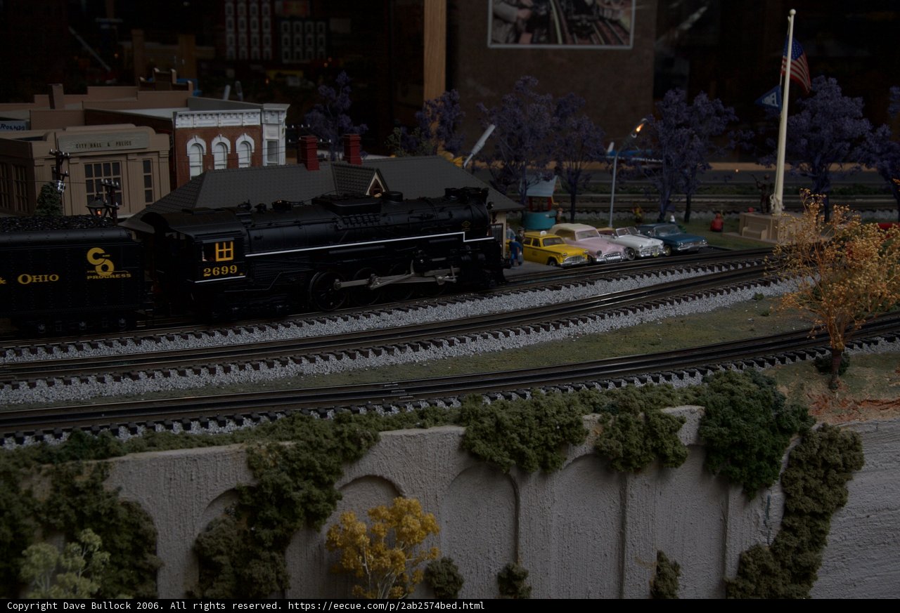 Vintage Toy Train in a Diorama