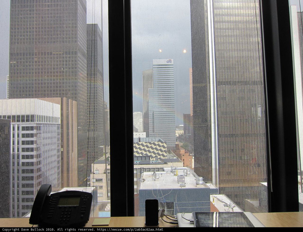 Cityscape View from Office Window