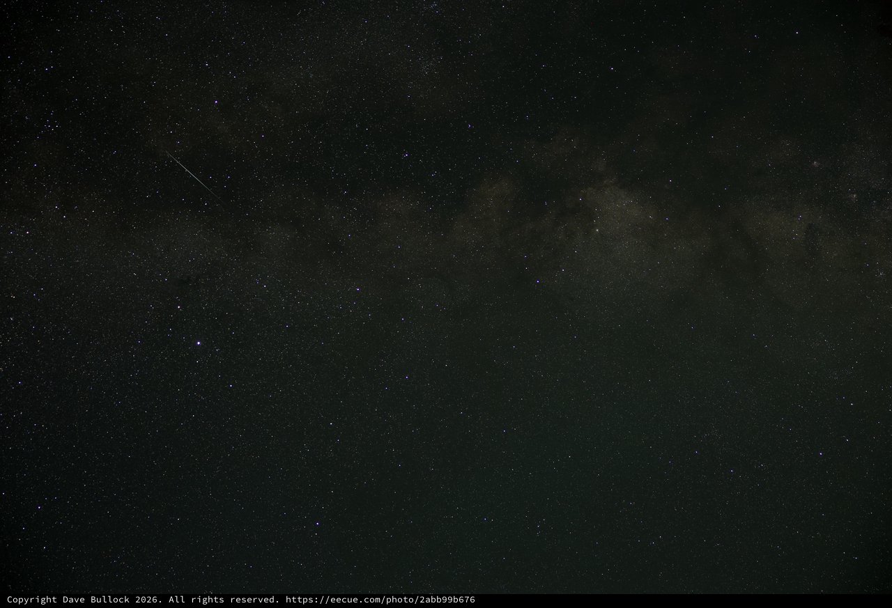 Milky Way Rises Over Lassen Volcanic Night Sky